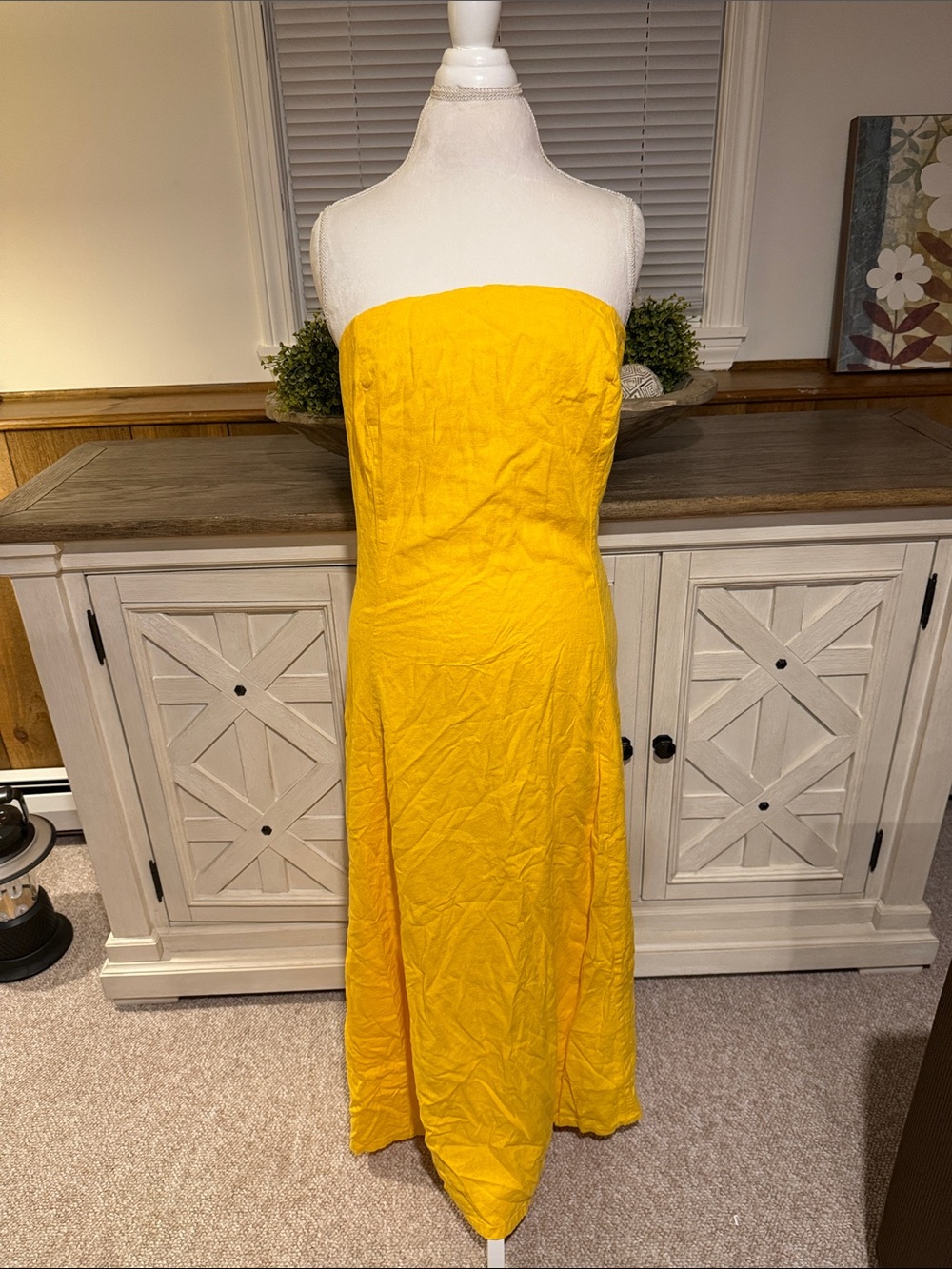 Sunny Strapless Maxi Dress in Yellow